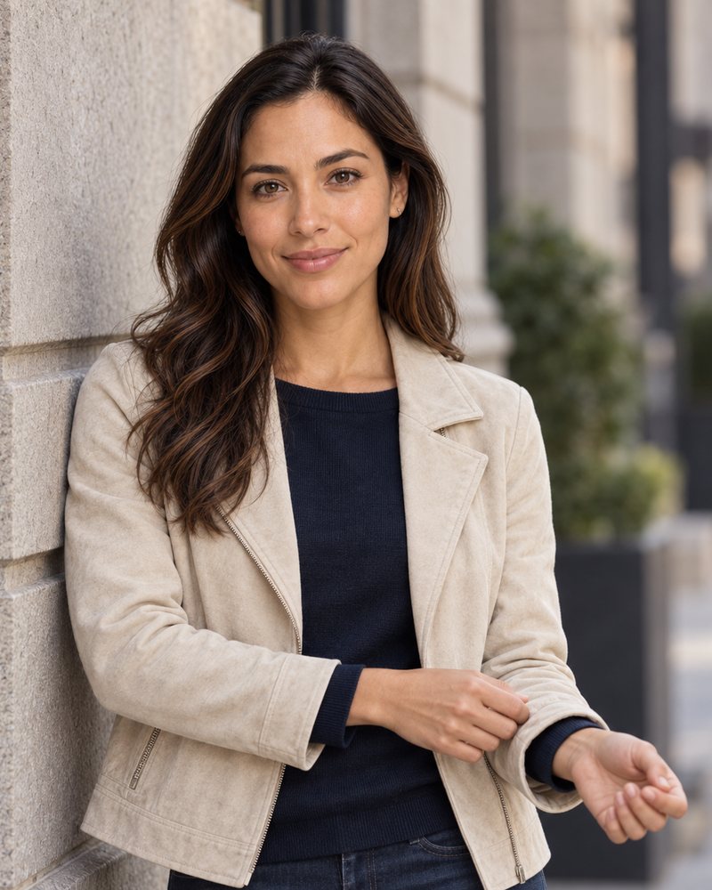 Rachel AI generated City vogue headshot