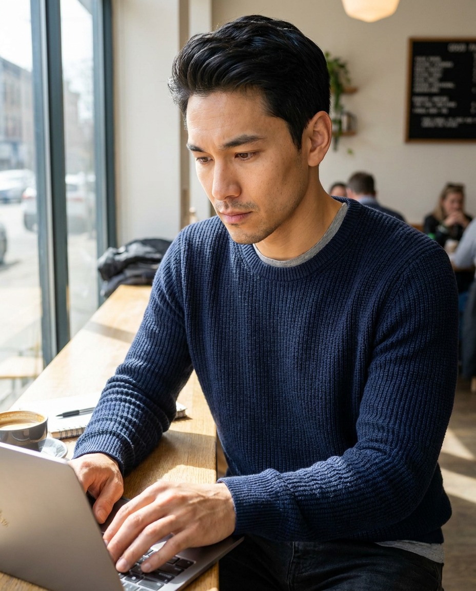 Ben AI generated Digital nomad headshot