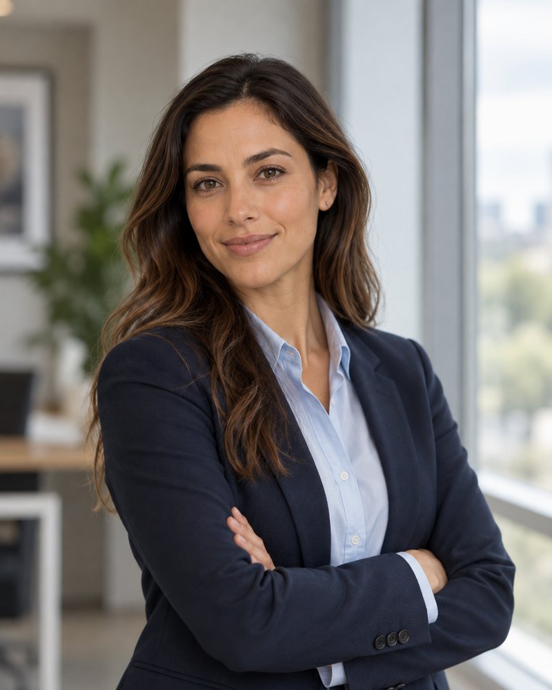 Rachel AI generated LinkedIn headshot