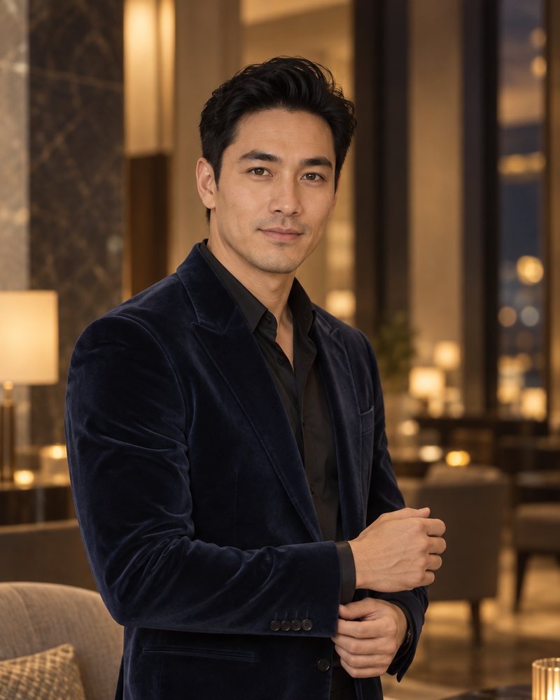 Ben AI generated Luxury hotel headshot