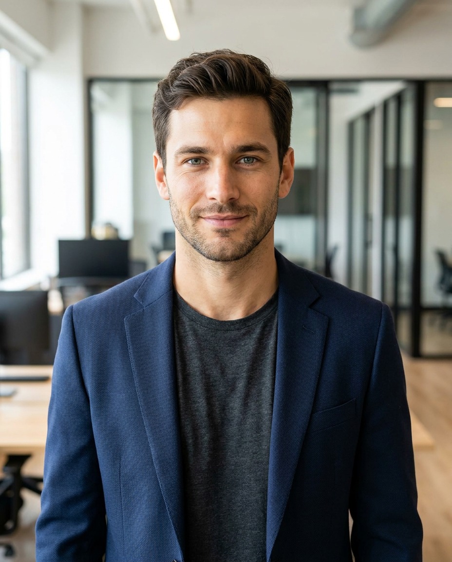David AI generated Startup founder headshot