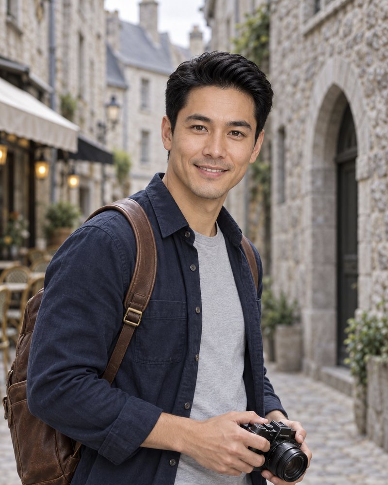 Ben AI generated Travel lifestyle headshot